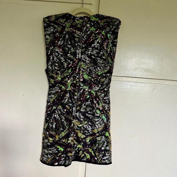 Zara Multi Color Sequin Mini Dress Size Small - Picture 3 of 9